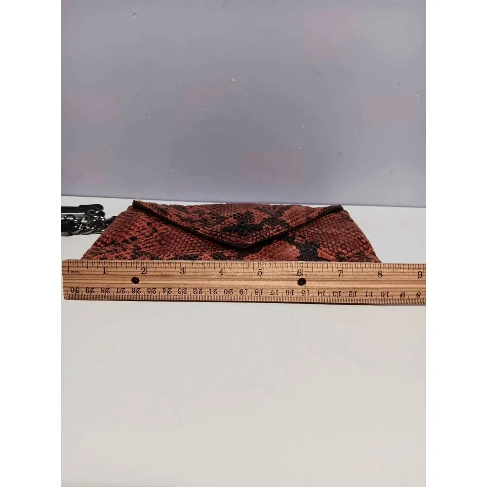 Simply Vera Faux Snakeskin Envelope Clutch Wristlet Purse 8